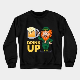 Drink Up Leprechaun Crewneck Sweatshirt